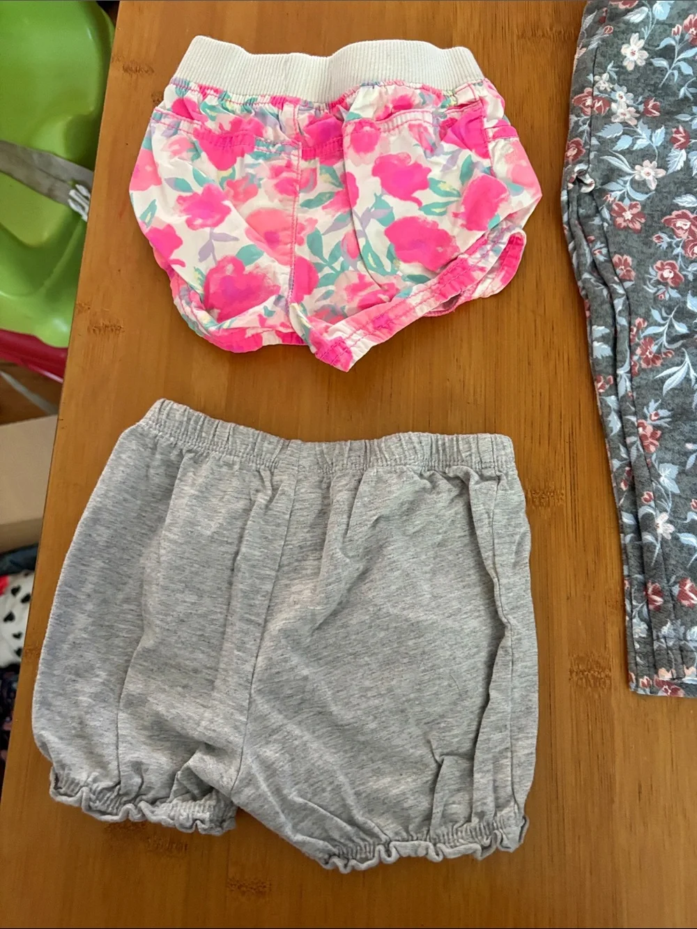 18 Month Summer Knit Shorts and Leggings Bundle Girl - Pink, Blue, Green, Gray